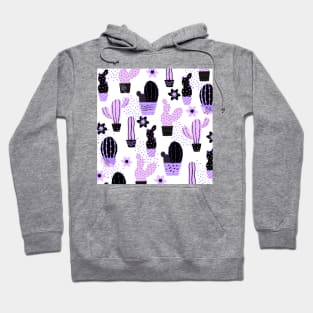 Cute Cactus Pattern (purple) Hoodie